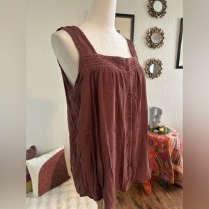 NEW Maurice’s Mauve Sleeveless Button Down Top